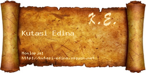Kutasi Edina névjegykártya